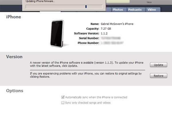 iPhone Software Update 1.1.3