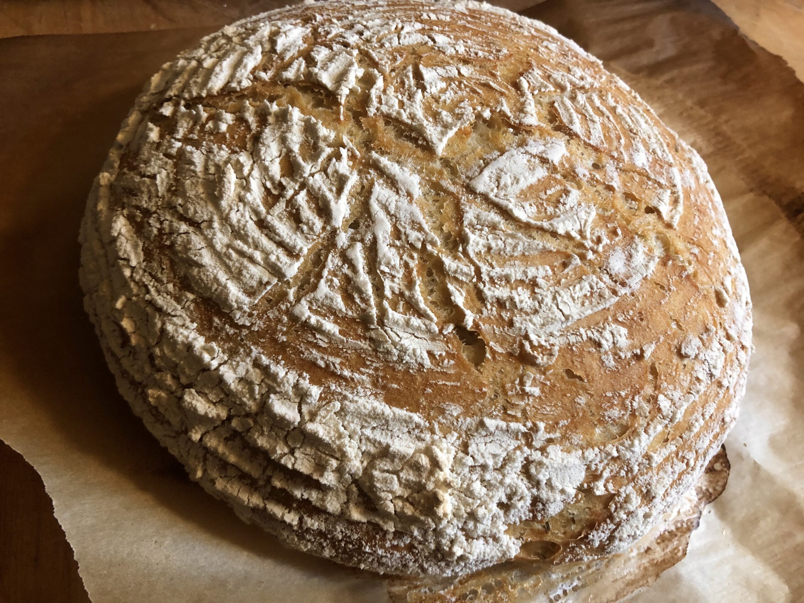 Crusty bread all baked and yummy