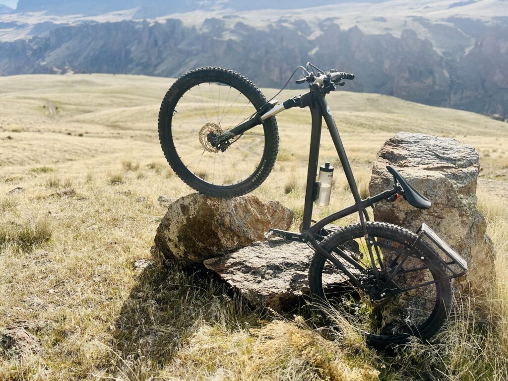 Bike on rock