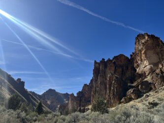 Sun over the cliffs